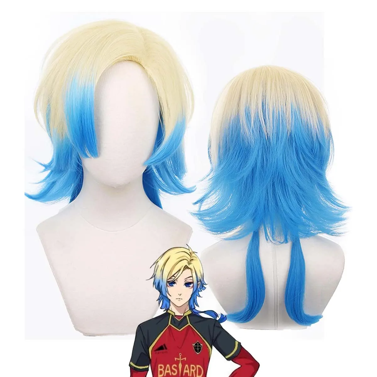 Personaggi anime Gioca Blue Lock Cosplay Reo Mikage Cosplay Parrucca viola coda di cavallo