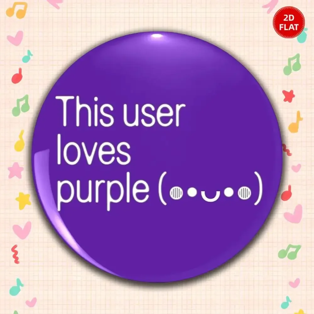 2026 Latest Style Classic Style 2D FLAT Gorgeous Round Anime Plastic Brooch Pin Unisex Lapel Badge Fun Gift