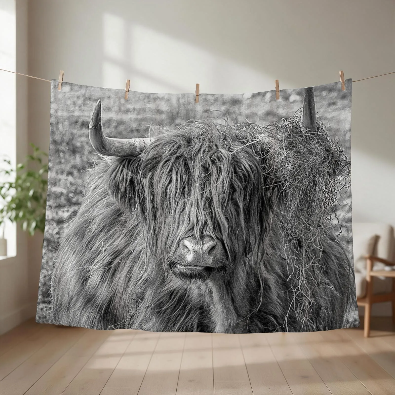New Black and white Scottish Highland cow Throw Blanket Summer Beddings Heavy halloween Sofas Blankets