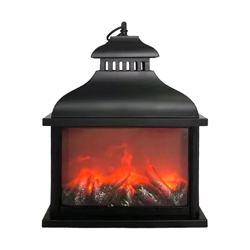 Suitable for Lantern Fireplace  Chimney  Wood Burning Luminous Light Emitting Diode Light Electric Red Live Fire Chandelier