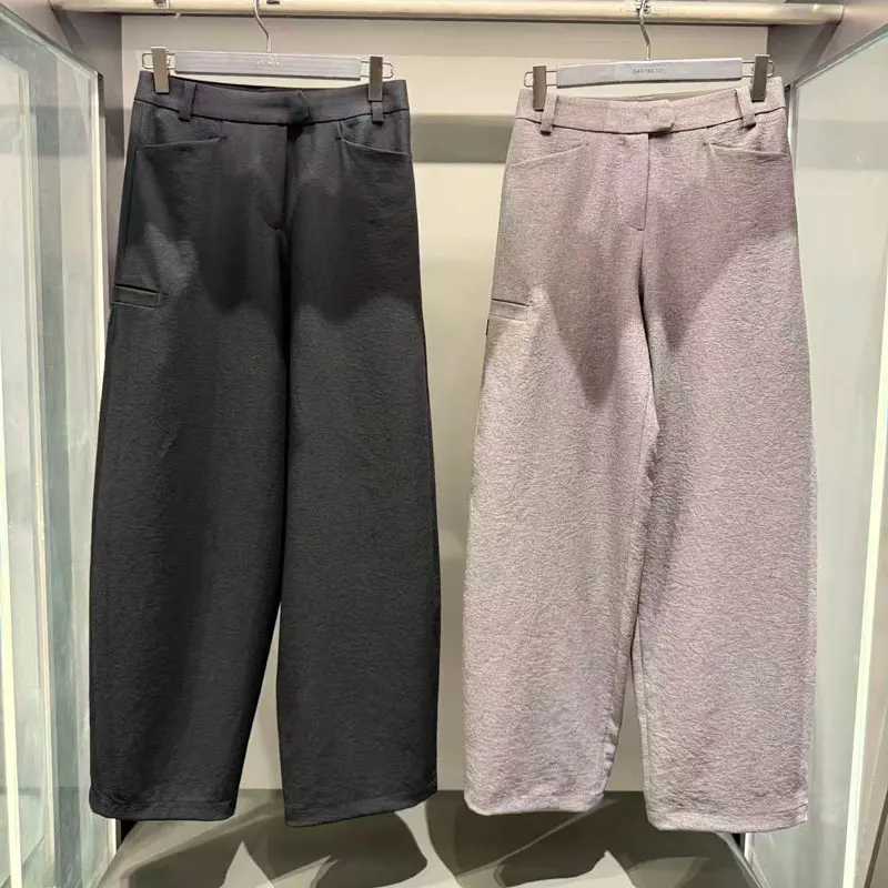 2026 Women's Golf Wide Leg Pants Early Autumn Brushed Thick Fabric Sports Casual Loose Fit Trousers Outdoor Wear
