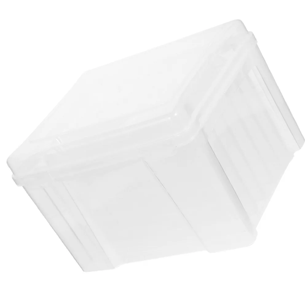 

Photo Document Storage Box Plastic Organizer Adjustable Dividers Removable Compartments Large Capacity Photo Storage Case