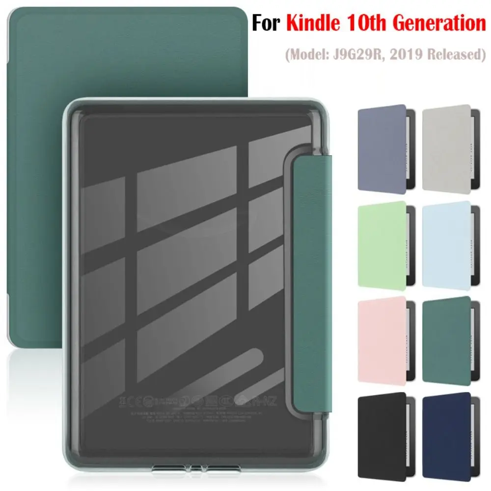 For Kindle 10th Generation 2019 e-Reader Case 6 inch Smart Back Cover J9G29R Acrylic Protective Shell Auto Wake Folio Funda