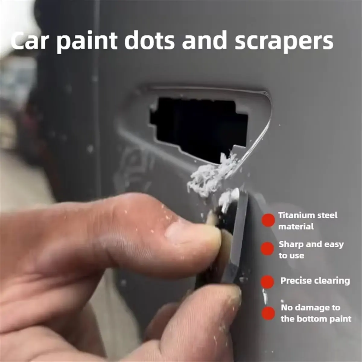 Car Polishing Point Repair Scraper Tungsten Steel Super Hard Treatment to Remove Sagging Stains Sprays Paint Car Tools-A57M