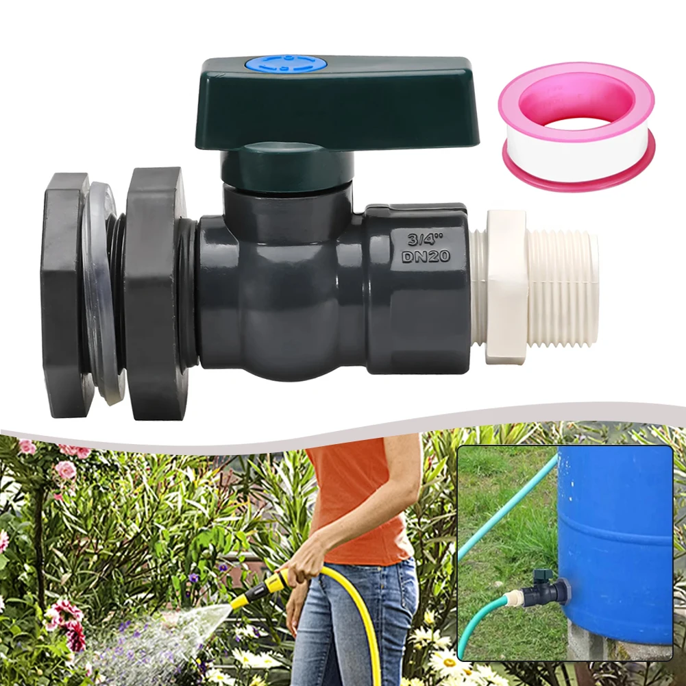 1 Set, PVC Water Barrel- Spigot Kit, Connector Drain Adapter With Inner Connection For Garden, Rain Barre, Garden Tool Supplies