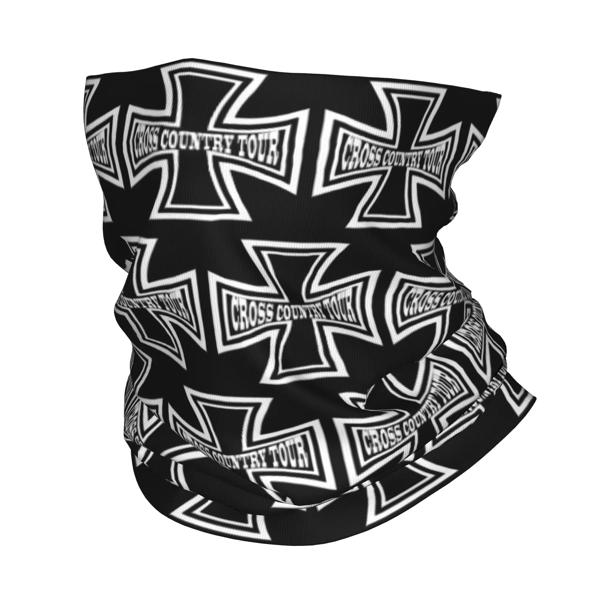 

Victory Cross Country Tour Motorcycle Iron Cross Bandana Neck Cover Printed Face Scarf Headwear Running For Men Women Adult