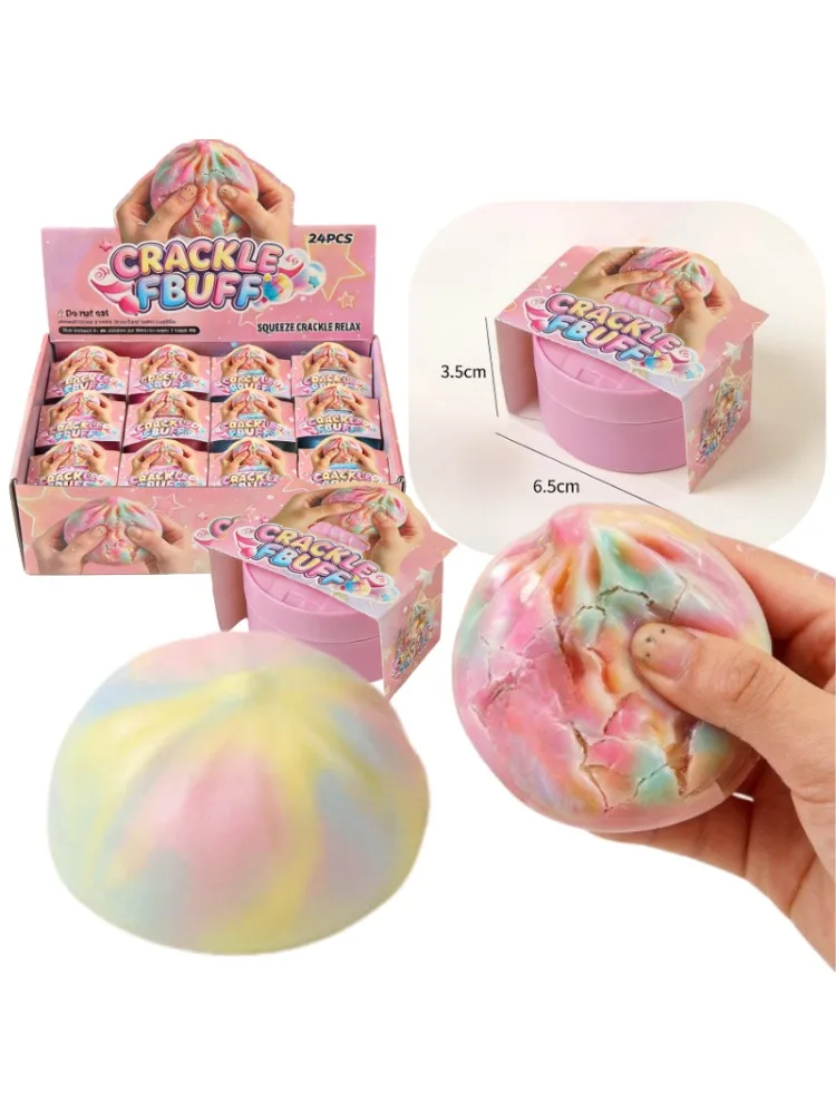 Heißer knuspriger Quetschball, Regenbogen-Bonbon, handgefertigter Ball, Fidget-Spielzeug, Stressabbau, Quetsch-Donut, langsam zurückfedernd, für Erwachsene, Blindbox-Geschenke