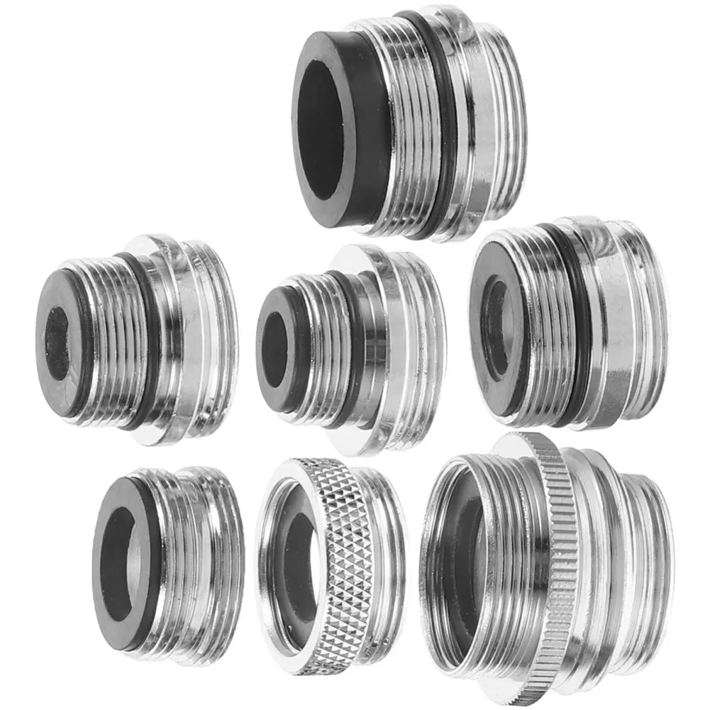 7Pcs Faucet Adapter Attachment For Bathroom Sink To Hose Garden Hose Water Filter Faucet Aerator Steering Connector Attachment