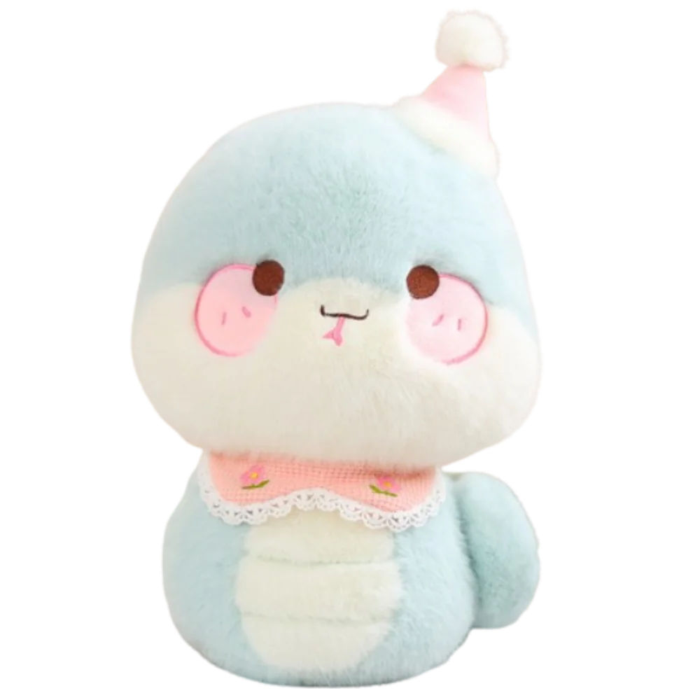 

Adorable Cute 2025 Snake Year Mascot Soft Stuffed Snake Doll Anime Cartoon Lucky Snake Plushies Doll New Year Gifts
