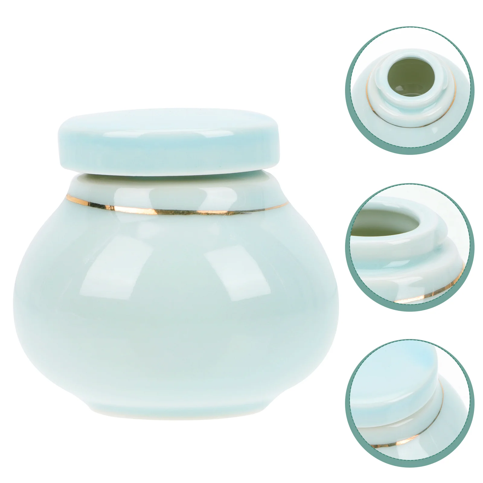 Home Medicinal Tea Storage Jar Travel Sun-cream Jar Ceramic Refillable Cream Jar Ointments Jars Travel Sub Bottle