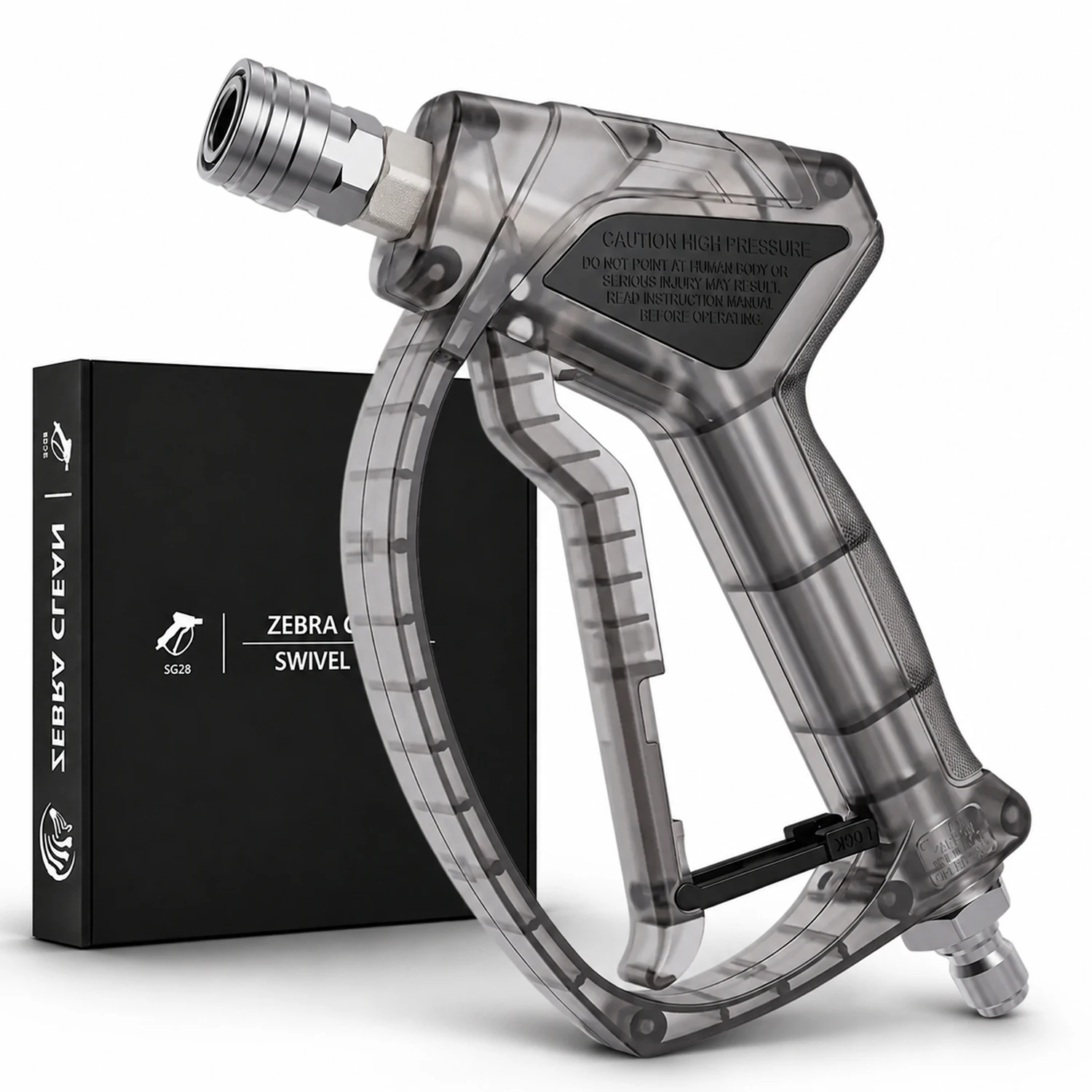 SG28 High Pressure Short Washer Gun Replacement. Nickel Plated Brass Valves, Built-in Rotation Mechanism, Max 310 Bar, 4500 PSI