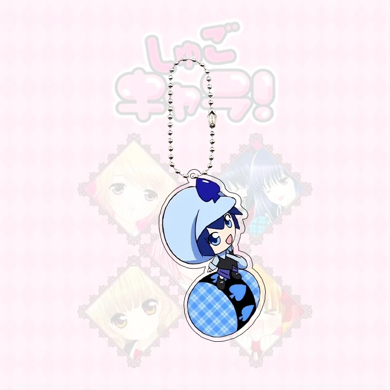 Kawaii Shugo Chara Anime Figuur Acryl Sleutelhanger Girly Hart Cartoon Leuke Hinamori Amu Ei Sleutelhanger Charm Studenten Geschenken Speelgoed