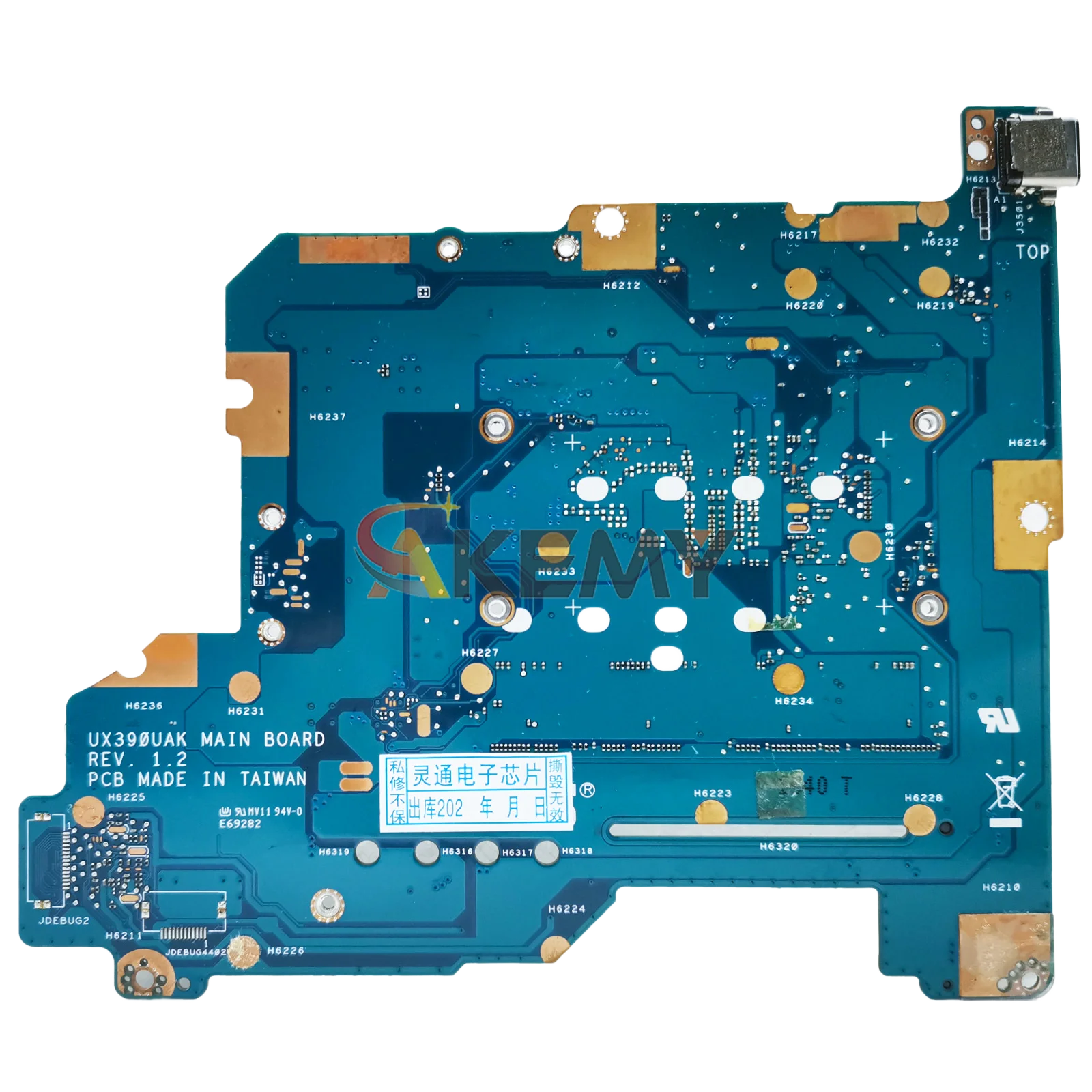 Ux390uak placa-mãe do portátil para asus zenbook ux390uak zenbook3u ux390 notebook mainboard com i3 i5 i7 cpu 100% testes ok navio rápido