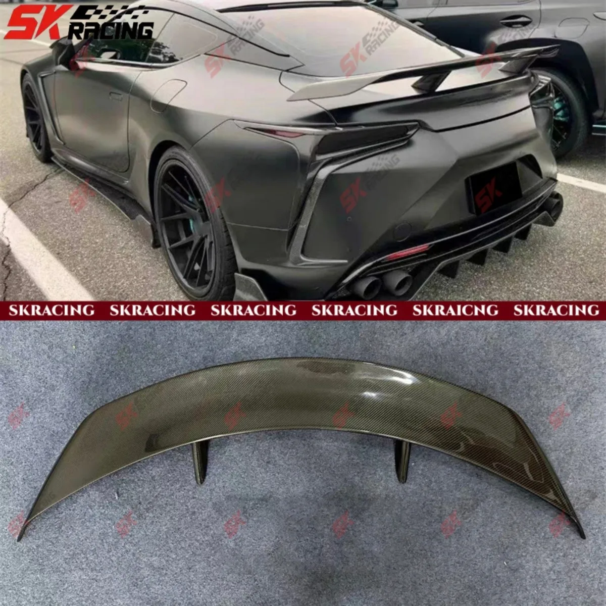 

Подходит для Lexus LC500 LC500H Coupe 18-25, углеродное волокно/глянцевое черное заднее спойлерное крыло