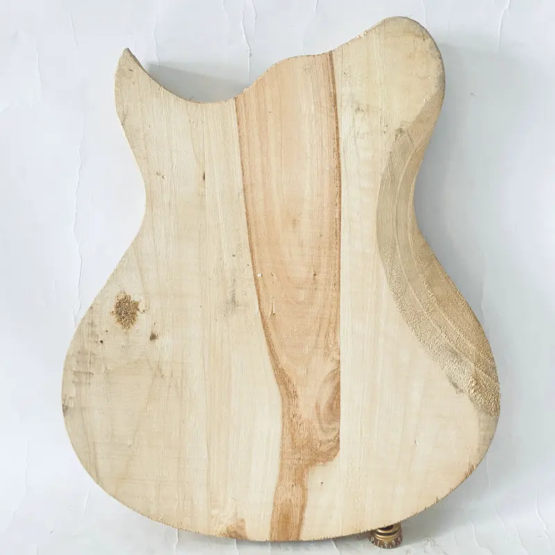 Fb233 Onafgewerkte Natuurlijke Kleur Effen Lindehout Mini Size Elektrische Gitaar Body Met Tl Pickups Voor Vervang Diy