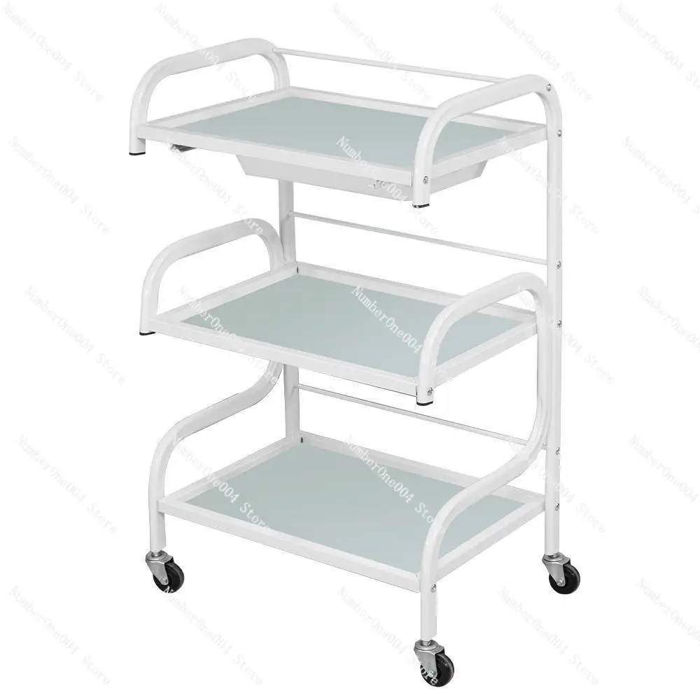 

Glass cart, removable multi-layer storage tool cart for barber shop and hair salon