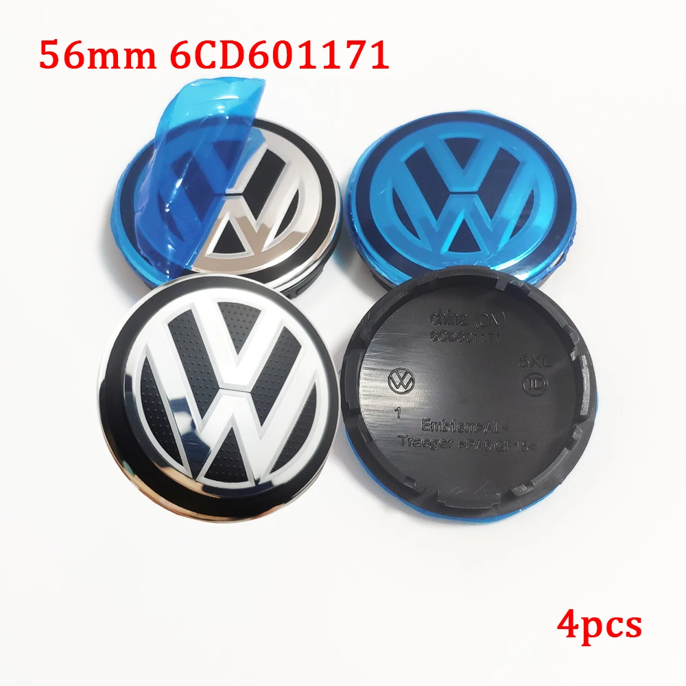 4pcs 55mm 56mm 65mm 70mm 76mm Car Wheel Center Caps Hubcap Cover for VW Volkswagen Jetta MK5 6 7 Golf Passat styling 5G0601171