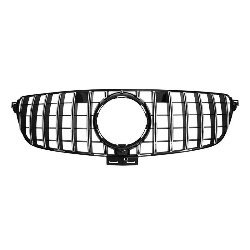 Silver Chrome Front grille GT style Grille for Mercedes benz W166 GLE class 2016-2019