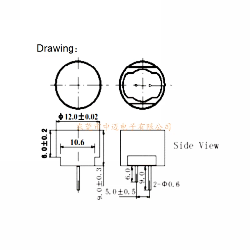 Sensor ultrasónico del transductor ultrasónico impermeable de A1240TR 12m m 40KHz