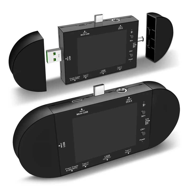 Imagem -03 - Atorch Voltímetro Digital Amperímetro Banco de Potência Detector de Tensão Volt pd Gatilho Medidor Elétrico Testador Usb Tipo-c 2.4 Ud24