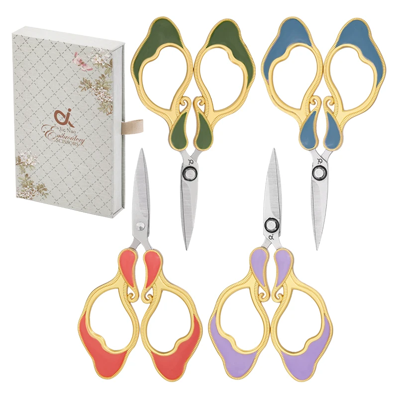 

SHWAKK 1pc Tailor Embroidery Sewing Scissors European Style Vintage Thread Scissor For Sewing Fabric Needlework Cutting Shears