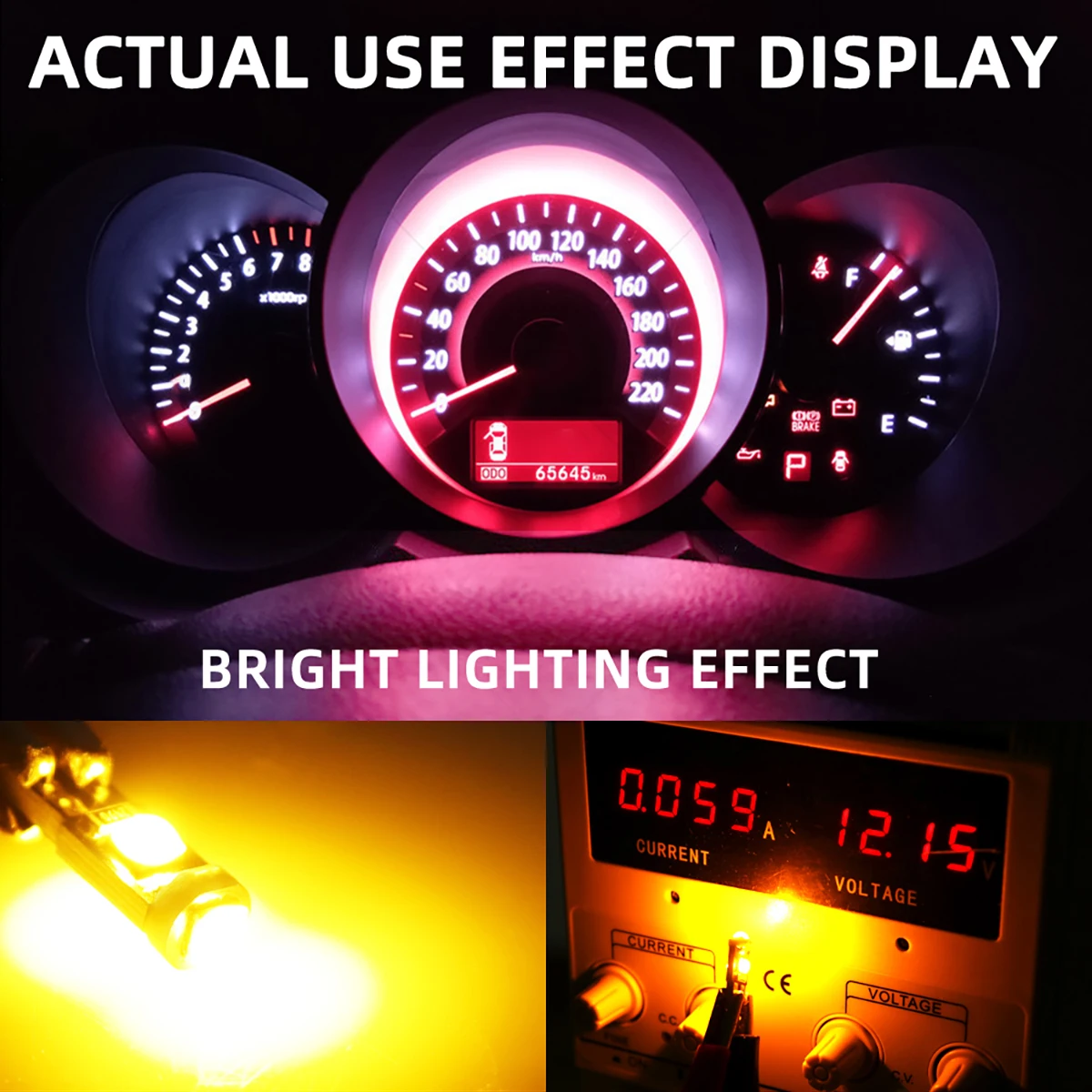 

20/50/100PCS T5 W3W LED Bulbs 194 Car Interior Light Dashboard Warning Indicator Wedge Auto Instrument Lamp Signal Lamp 3SMD 12V