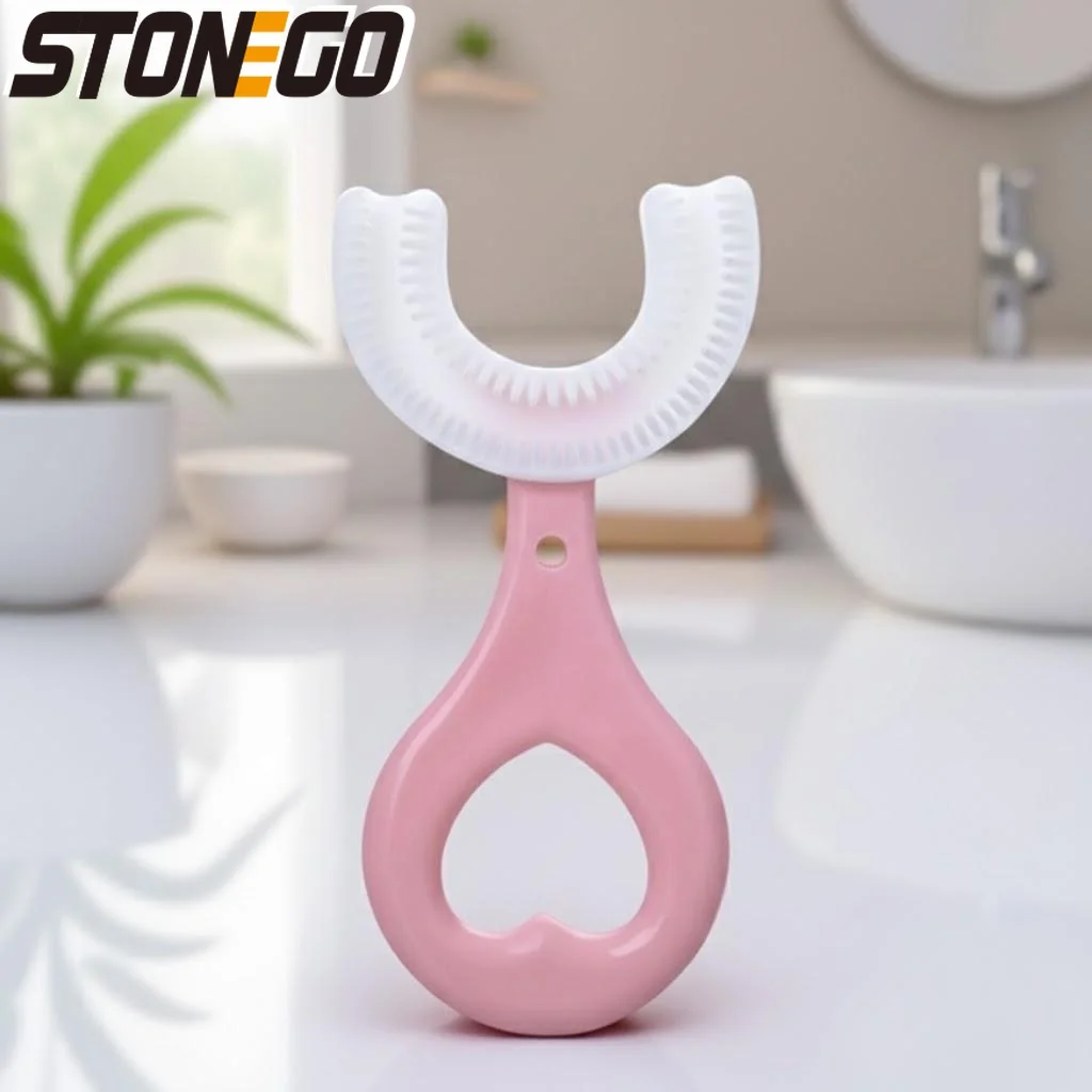 

Детская U-образная силиконовая зубная щетка для детей от 2 до 12 лет, инструмент для ухода за полостью рта, безопасная мягкая щетка для легкой чистки зубов