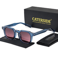 CATERSIDE New Retro Punk Square Sunglasses Men Small Frame Personalized Design Sun Glasses for Women Travel Party Festival Gift
