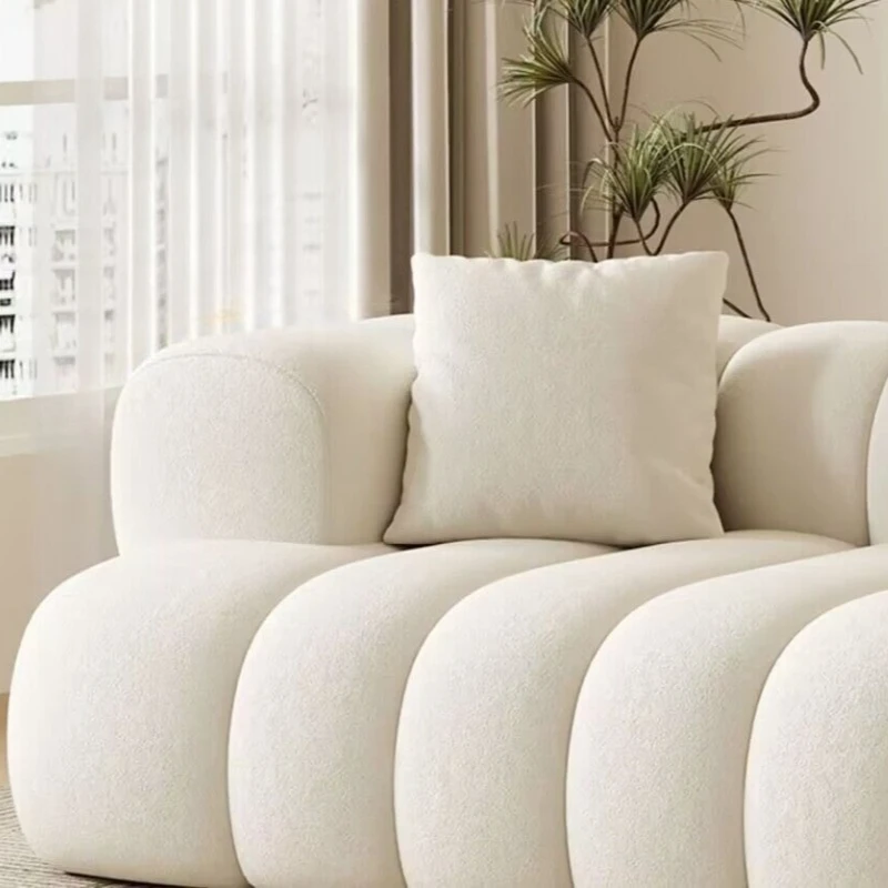 French cream style Sofa Nordic minimalist house simple fabric sofa living room small apartment sofás para salón home Furniture