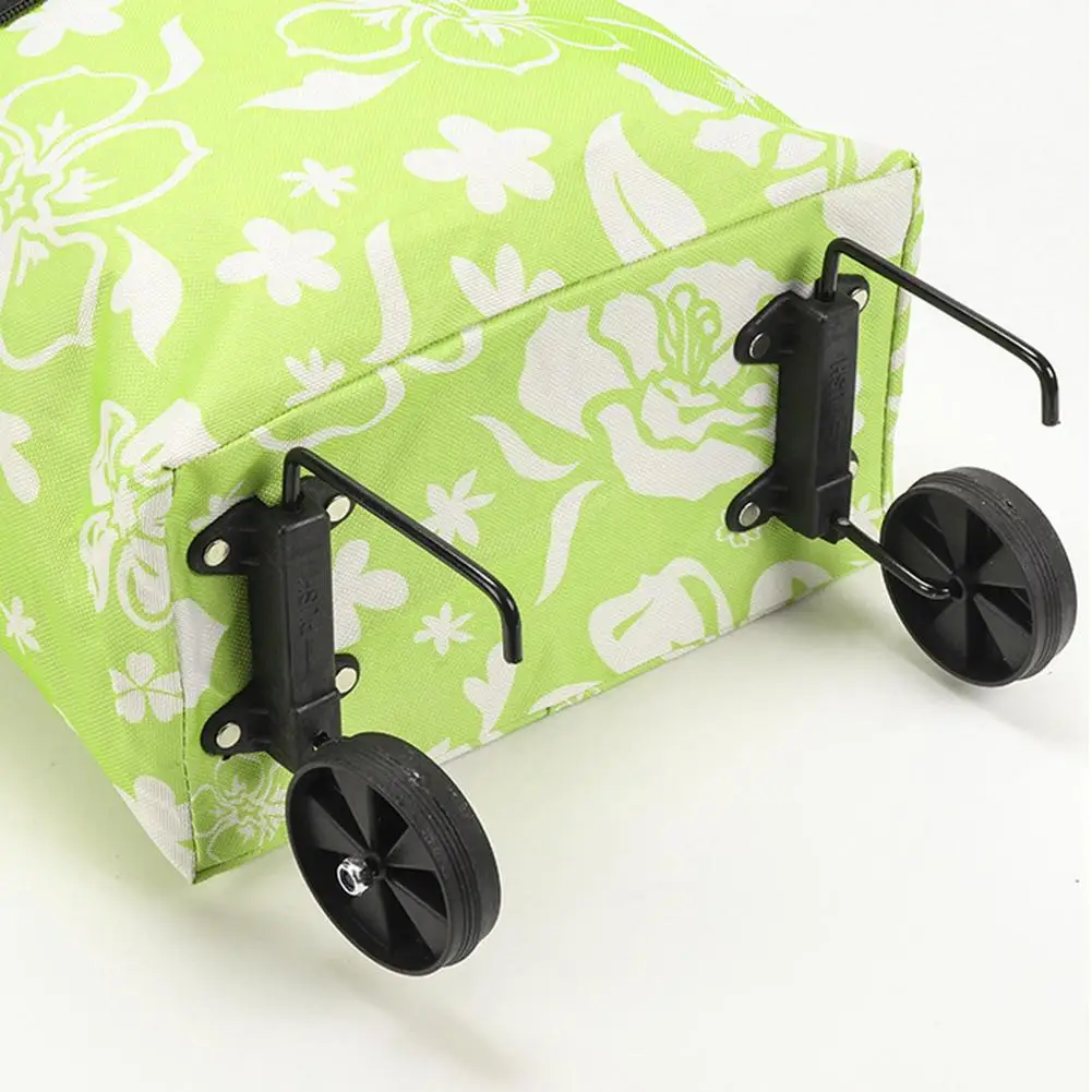 Shopping Bag Folding Shopping Cart Bag Detachable Wheel Trolley Bag Market Rolling Handtruck Bag Trolley Luggage Storage Bag