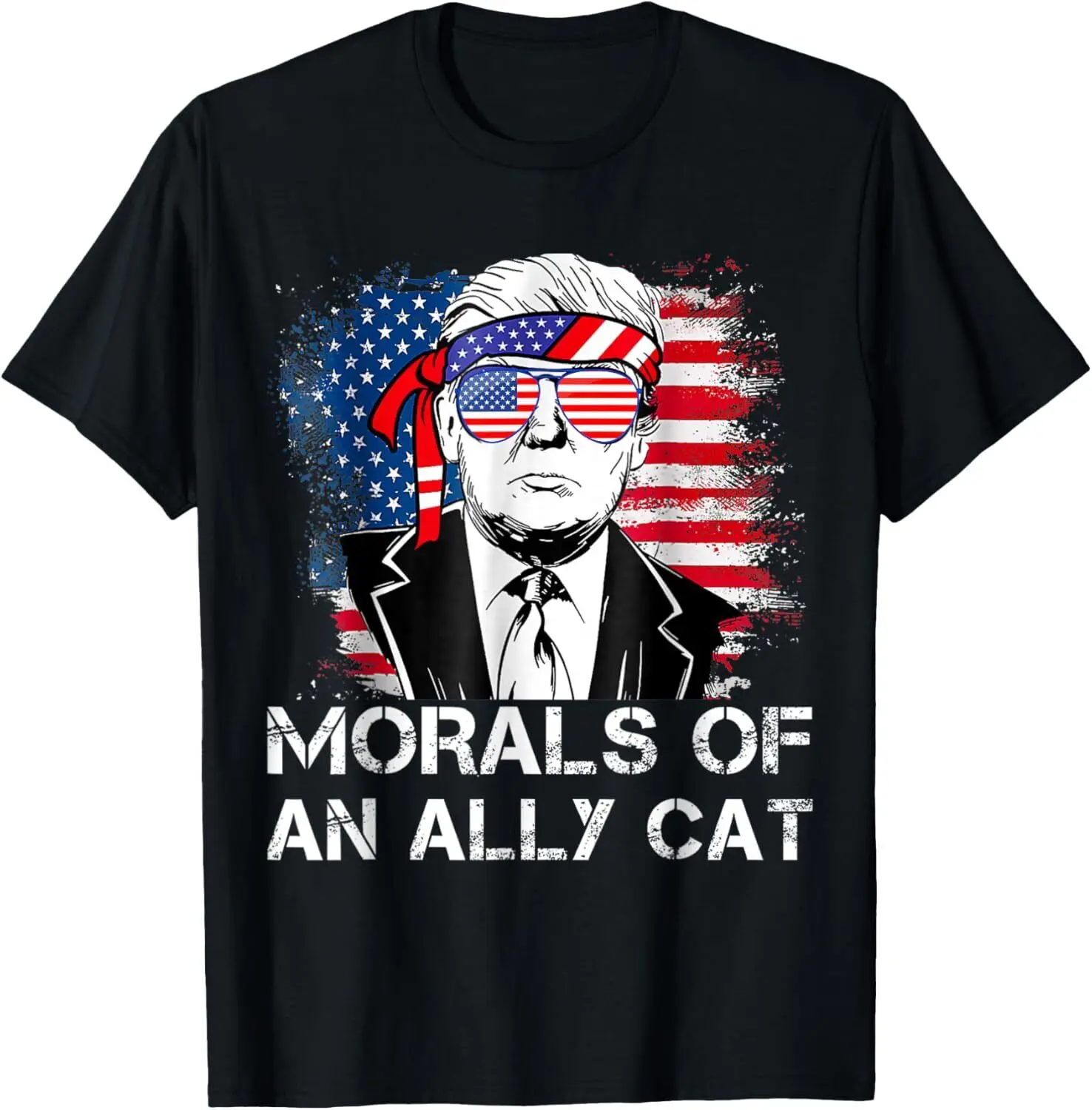 Vintage You Have The Morals Of An Alley Cat Funny Biden Joke T-Shirt