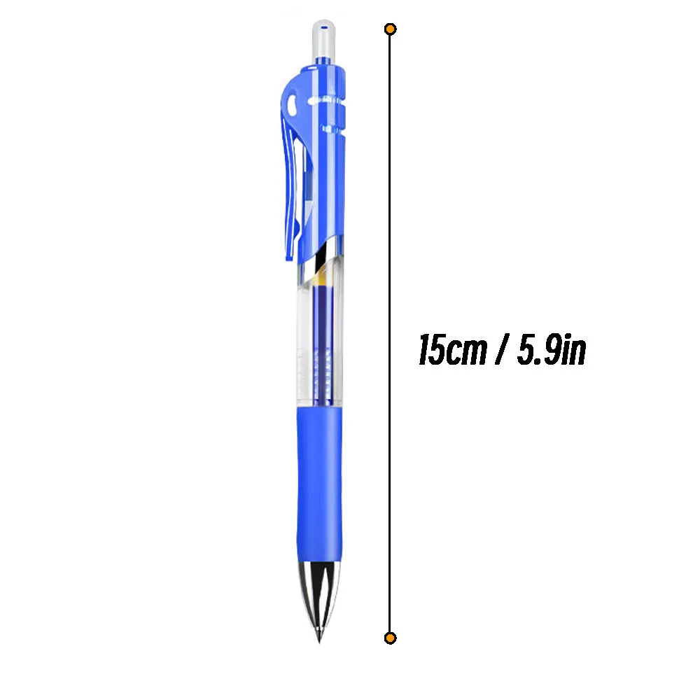 Retractable 0.5mm Blue Ink Refills Gel Pens Colored Aesthetic Stationery Pen Supplies Ballpoint & Office Pencils Writing School