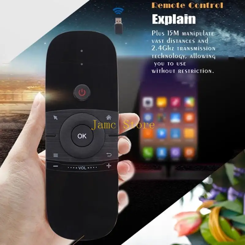 LX0B W1 Air Mouse 2.4G Wireless Keyboard Remote Control Support Learning Motion micro USB for TV Box PC