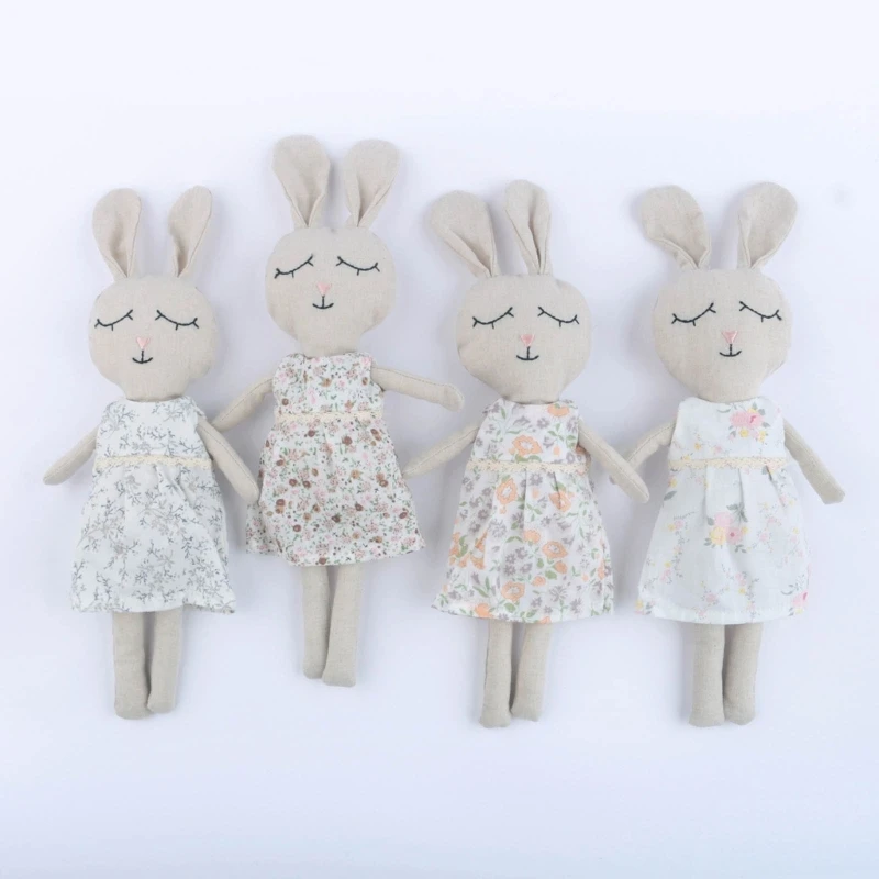 10'' Stuffed Animal Rabbit /Bear Dress Toddler Toy Superrr Soft DIY Girls Dress Outfits DIY Game Dress Up