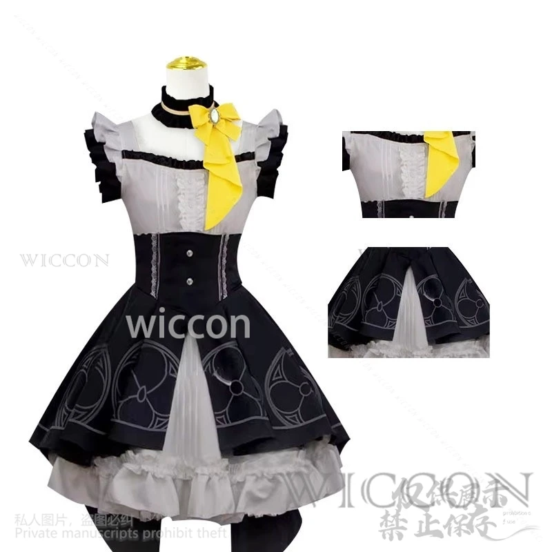 Anime gra niebieskie archiwum Cosplay Iochi Mari kostium sukienka Lolita Furry Cos peruki Earwear na Halloween boże narodzenie dziewczyny dostosowane