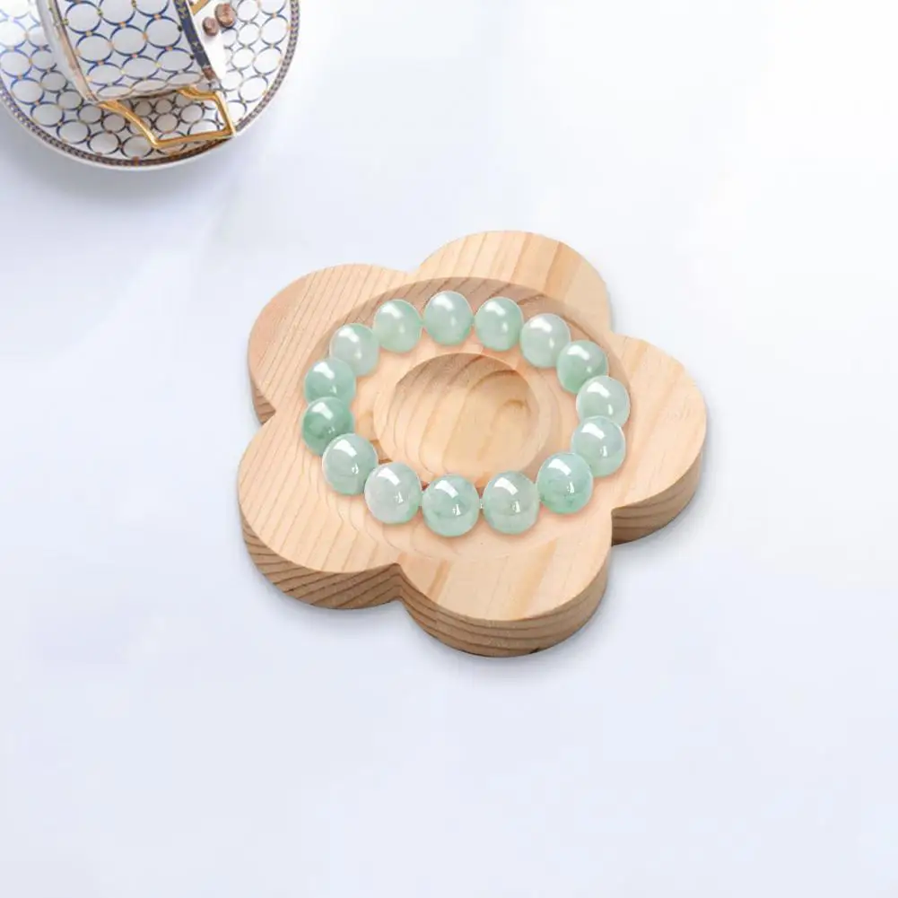 Wooden Bracelet Organizer Thick Smooth Edge Ring Bracelet Display Plate Unique Burr-free Jewelry Shop Bracelet Stand