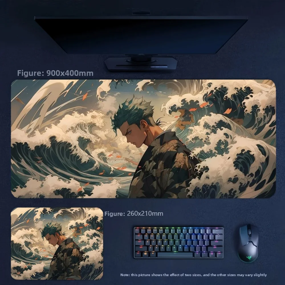 High Definition Cartoon Anime ONE PIECE Luffy Zoro Leather Mouse Pad Cartoon Soft and Comfortable Leather Mouse Pad for Couples