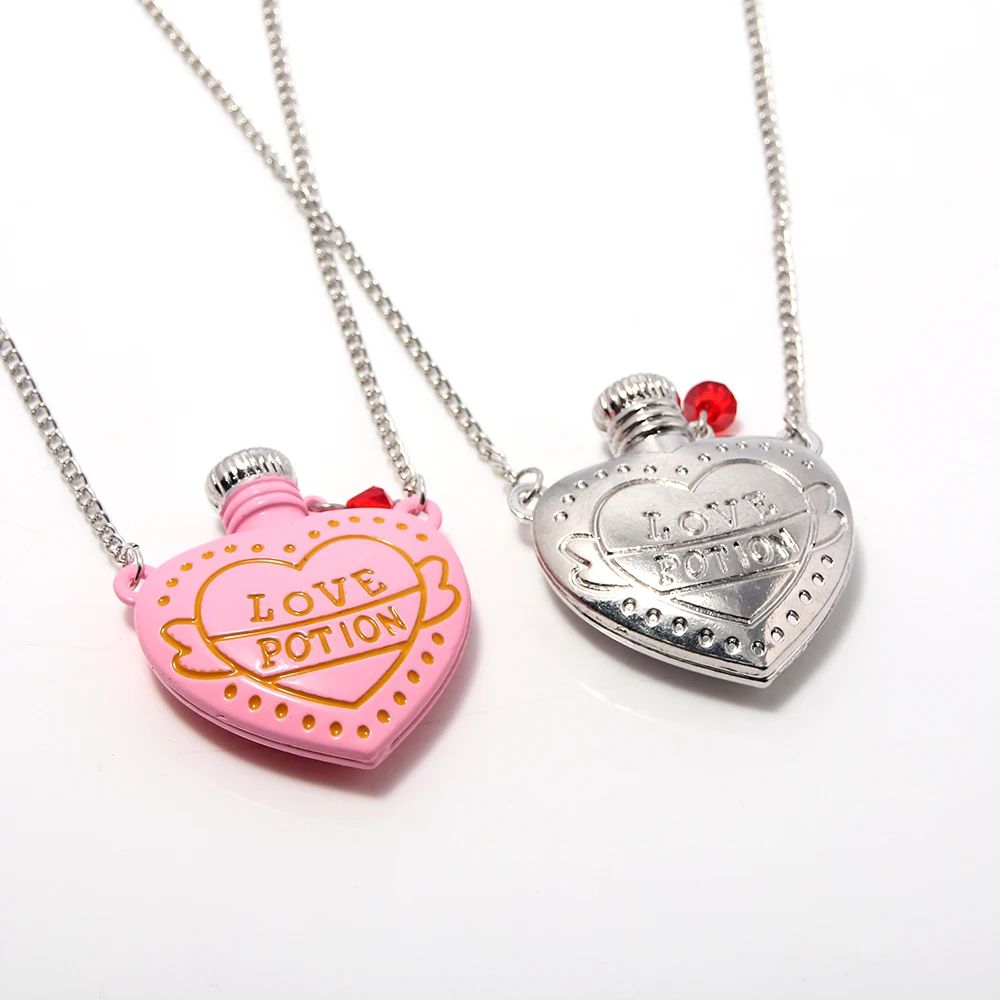Amor e veneno colar garrafa de amor pingente de metal cross-border moda casal presente do dia dos namorados