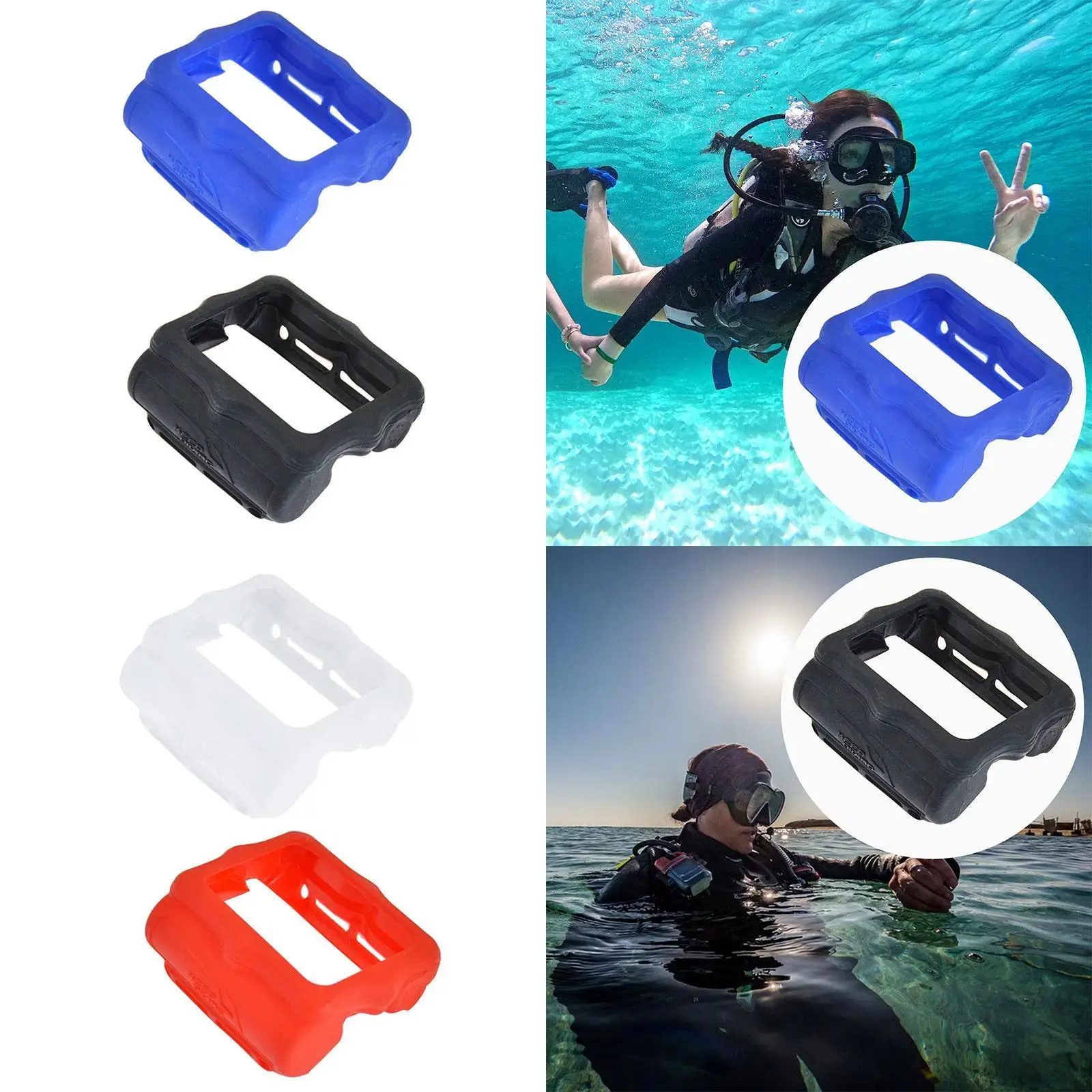 

Dive Computer Cover Gauges Protection Diving Computer Watch Protect Cover Silicone for Water Sports Snorkeling Freediving