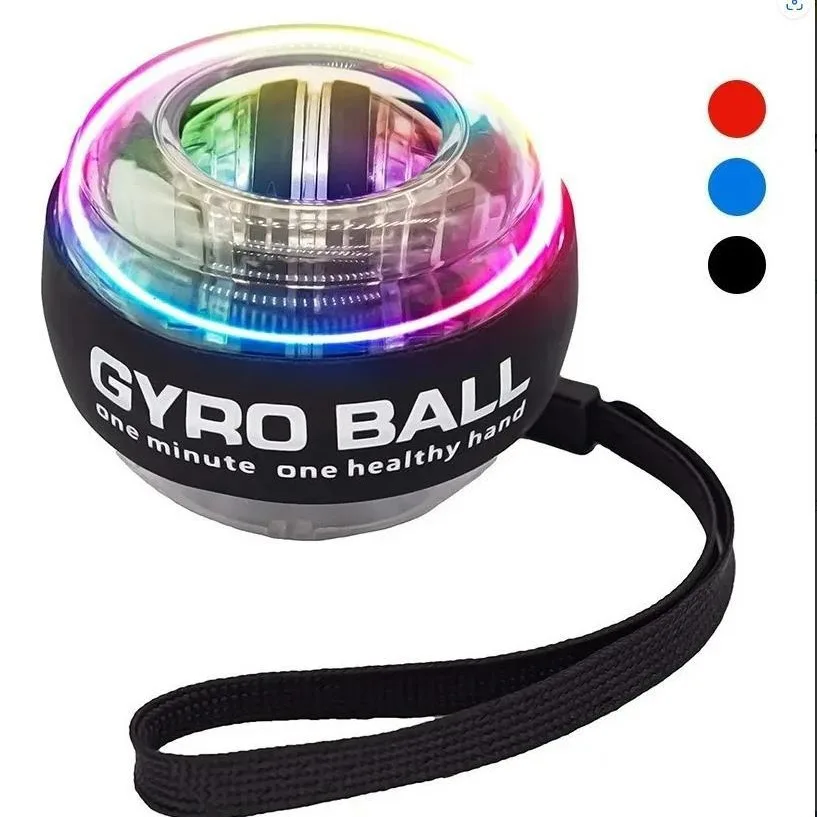 Wrist Power Ball LED Auto-Start Grip Gyro Ball Gyroscope Trainer Hand Muscle Relax Arm Fitness Home Exercise Sport Equipment