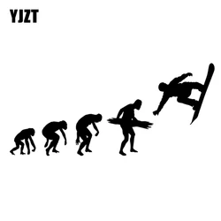 YJZT Fashion Snowboarding Evolution Extreme Sport Vinyl Car Stickers Silhouette Decor S9-1012