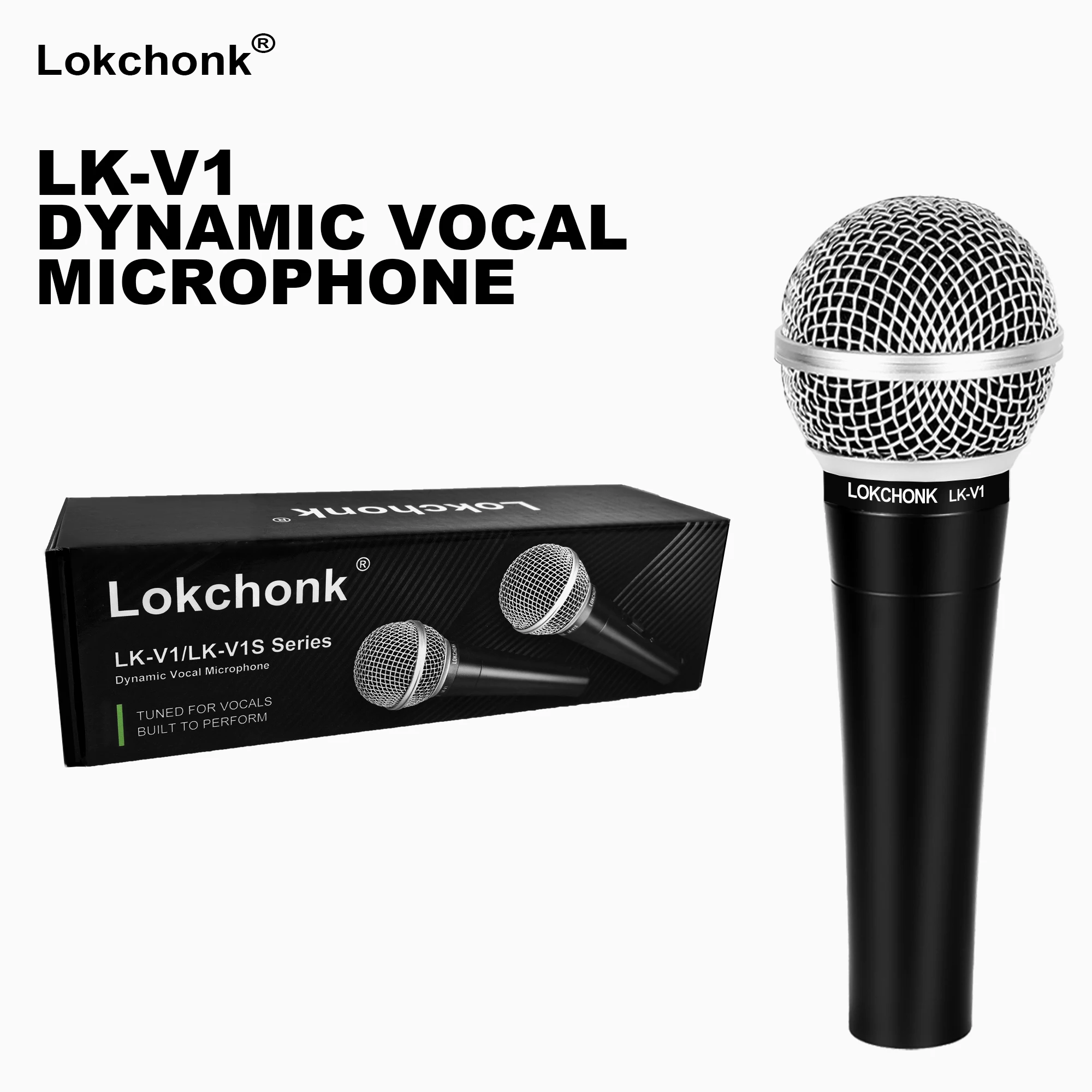 Lokchonk Dynamic Vocal Microphone Handheld Cardioid  Microphone for Singing, Stage, Studio, Karaoke (LK-V1)