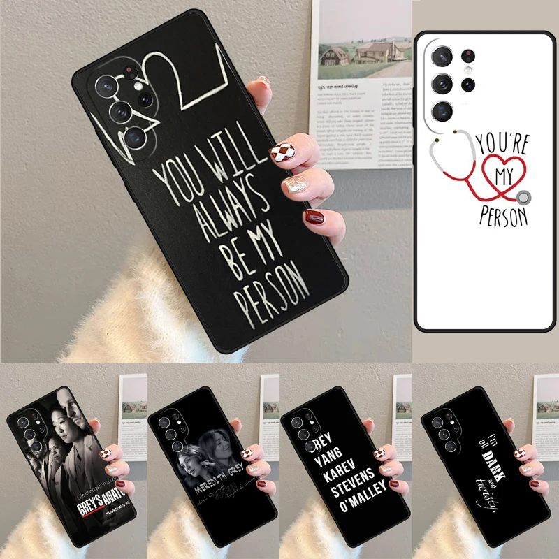 Capa de Celular You're My Person Greys Anatomy para Samsung Galaxy Note 10 Pro S26 S25 S24 S23 S22 Ultra Plus S21 FE S20