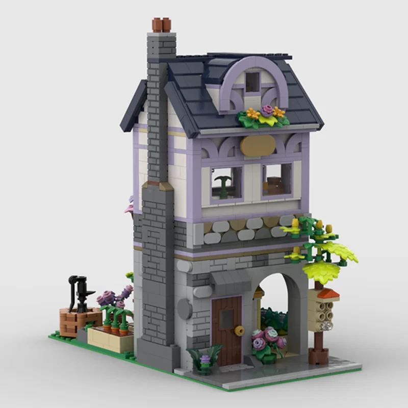 1238PCS Moc Garden House สถาปัตยกรรมชุดบล็อกอาคาร DIY Creative Assembly อิฐเด็กวันหยุดของขวัญ