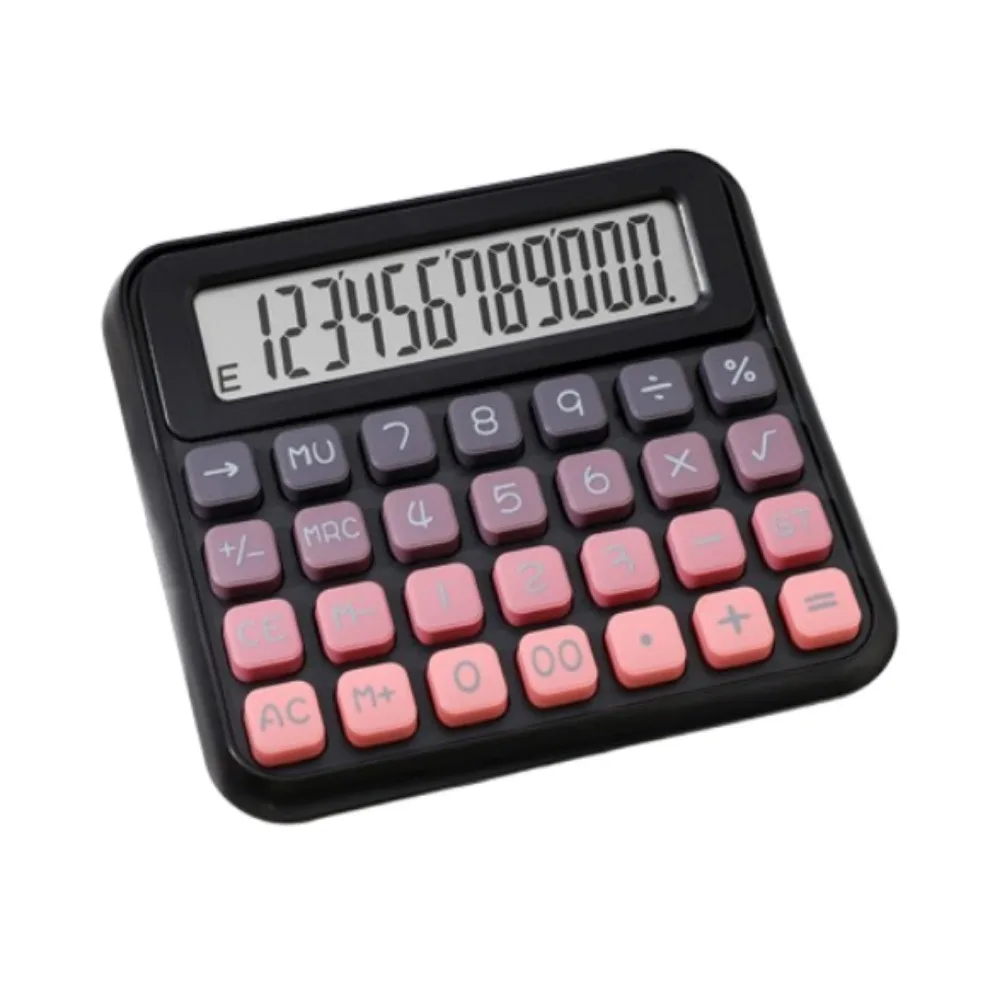 Cute 12 Digits Calculator Candy Color Easy To Use Finance Calculator Battery Operated Practical Desktop Calculator Home Use