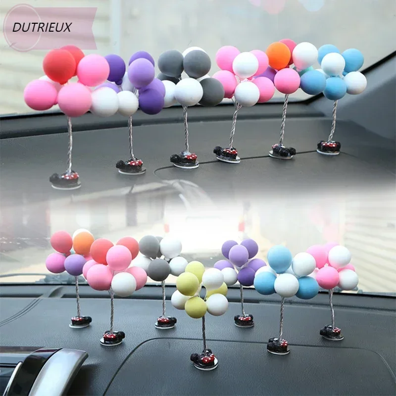 

Colorful Balloons Car Ornaments Cute Mini Cartoon Car Creative Ornaments Decorations Car Accessories For Girls Dashboard