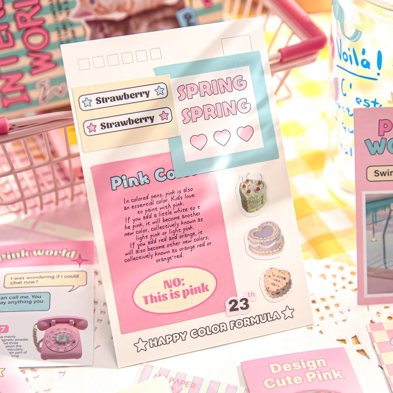 Stiker kue lucu, 30 buah stiker keju Beri, dekorasi Scrapbooking DIY, buku harian, Album idola, alat tulis Kawaii