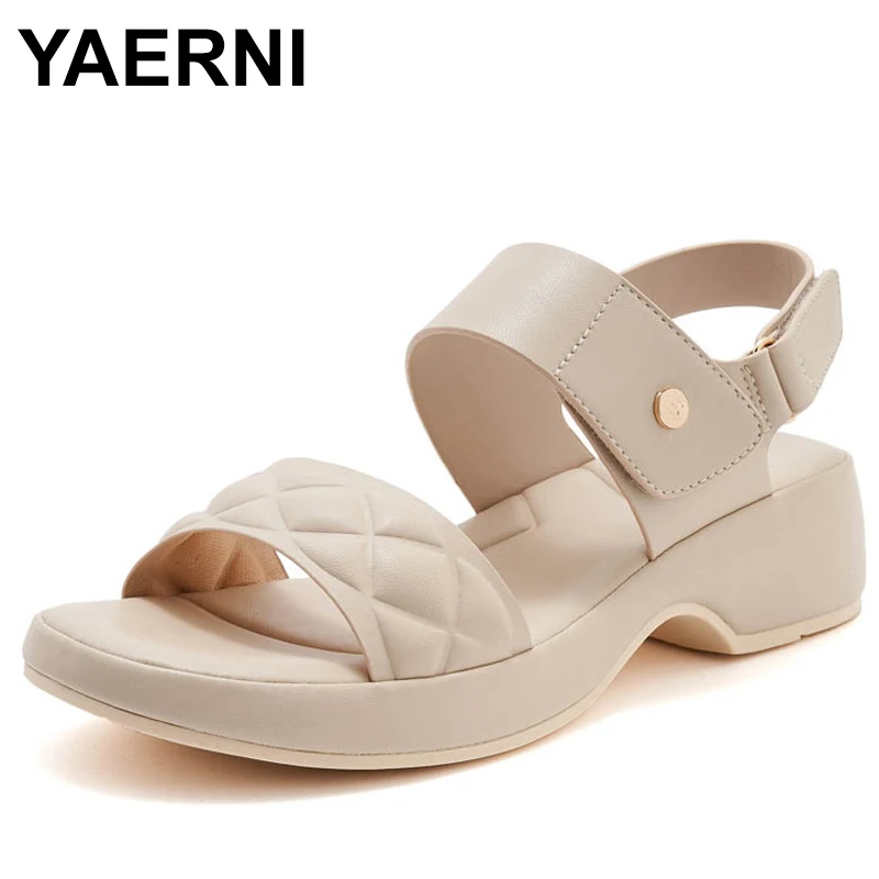 

Spring And Summer Fashion Casual Metal Sandals For Women's Non-Slip Beach Beach Wedge Simple High Heel Sandals