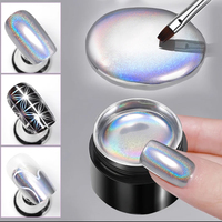 Super Silver Laser Metallic Painting Nail Gel For Nails Holographics Soak Off Mirror Metal Gel Polish Paint Nail Gel MΛFΛNΛILS