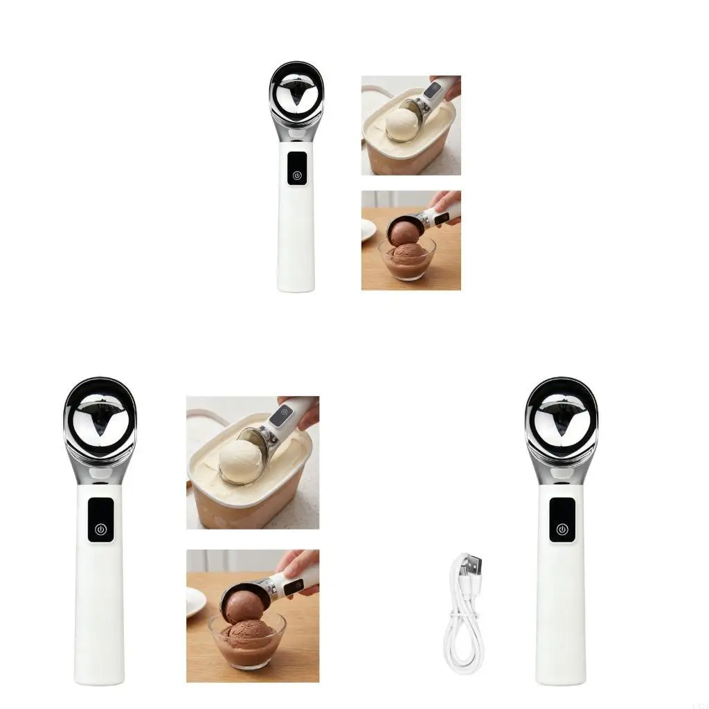 L43A Heated Scoops For Ice Creams Digital Display ABS Plastic Rechargeable Kitchen Tool